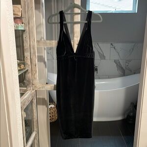 Elegant Black Velvet Dress
